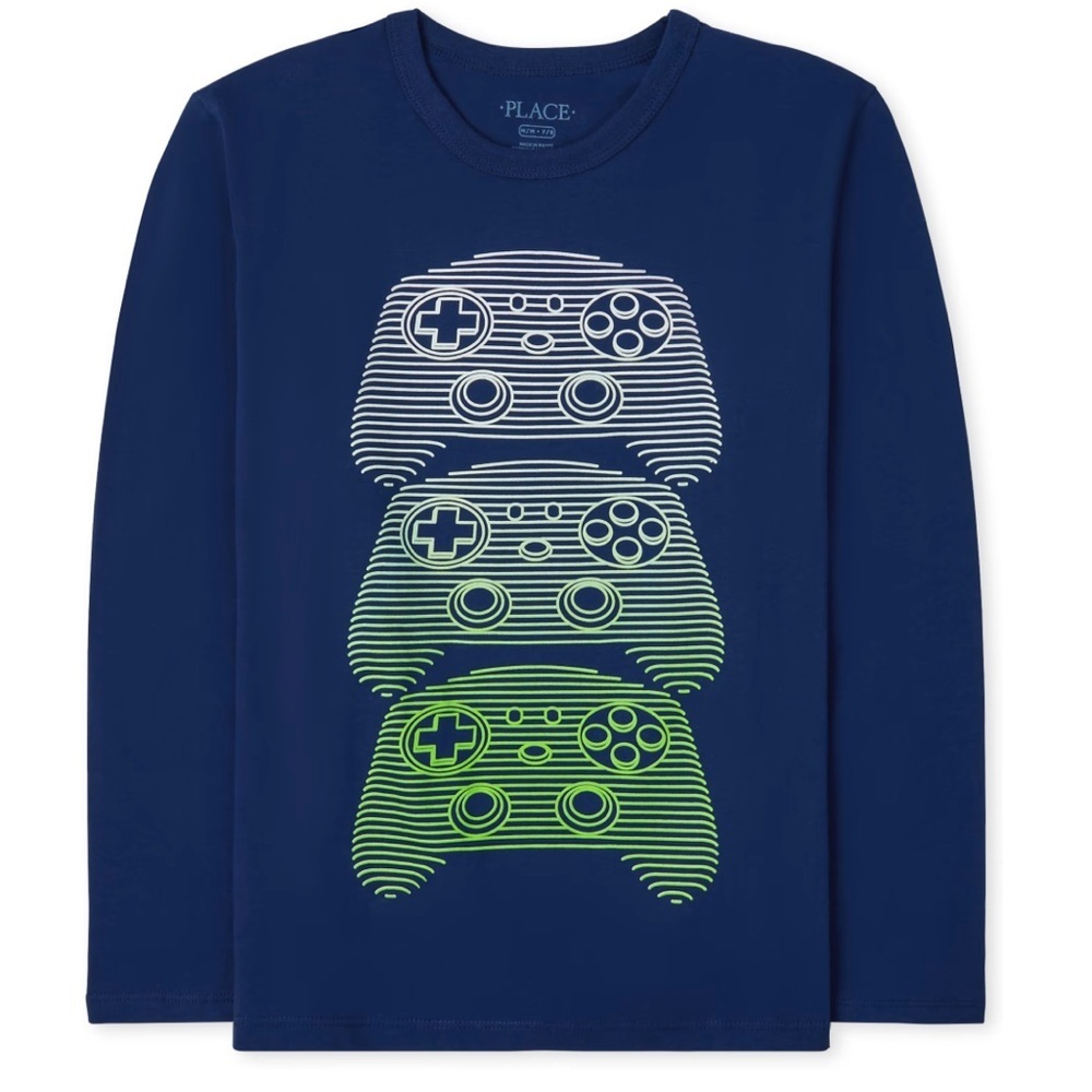 The Children’s Place Boys Video Game Graphic Tee - Milky Way Size XL 14